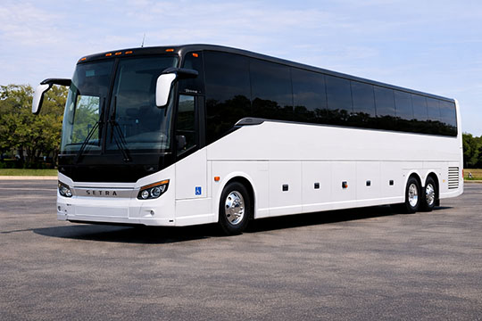 56-passenger charter bus available for charter in Harrisburg, PA